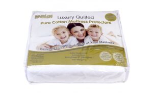 Dreameasy Luxury Pure Cotton Mattress Protector, Double