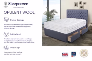 Sleepeezee Opulent Wool Pillow Top Mattress